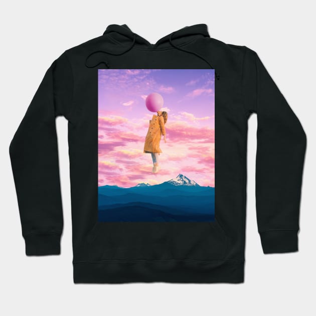 Pink Sunset Hoodie by brokenchina